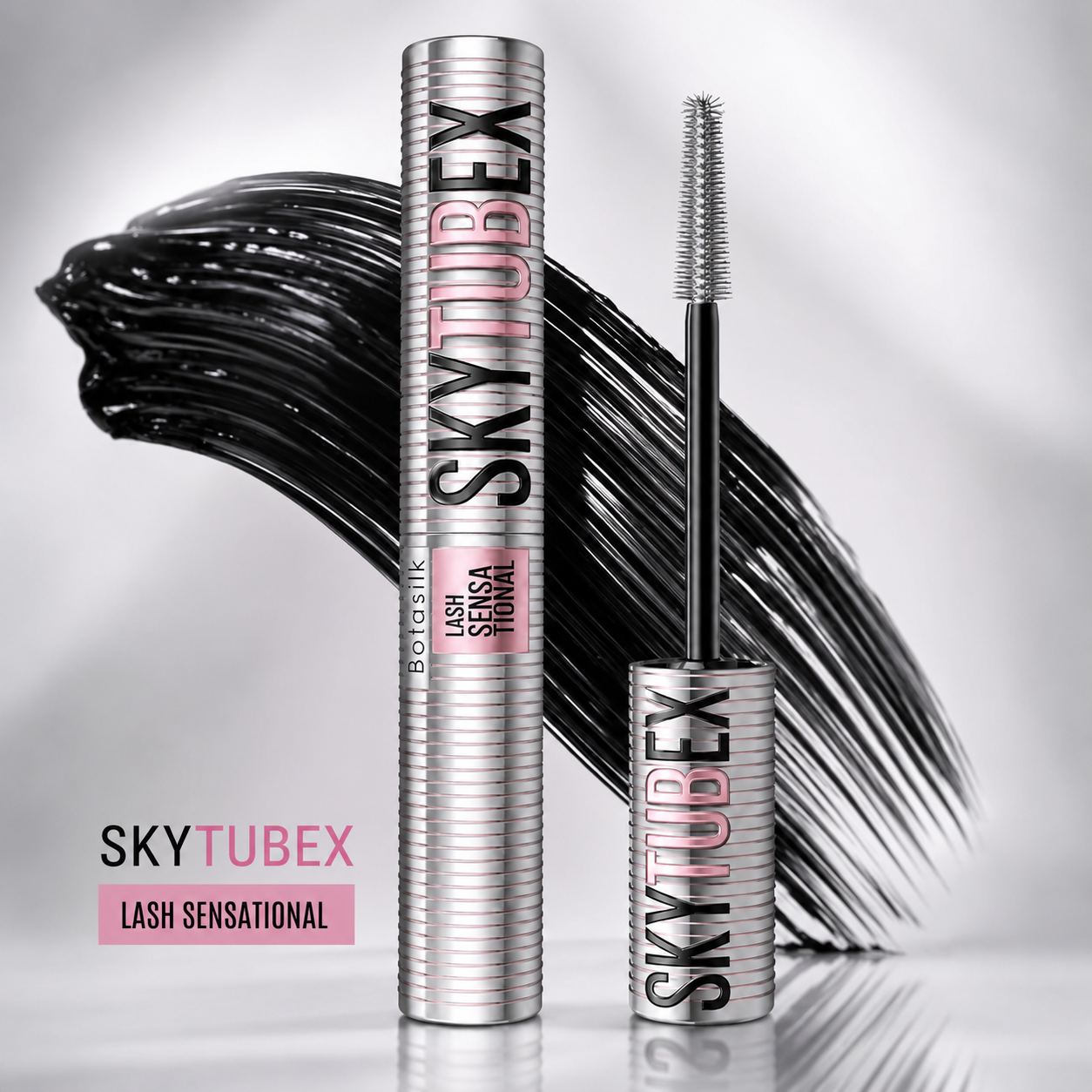 SkyTubex Tubing Mascara, 24H Extension-Like Length & Volume, Smudge-Proof