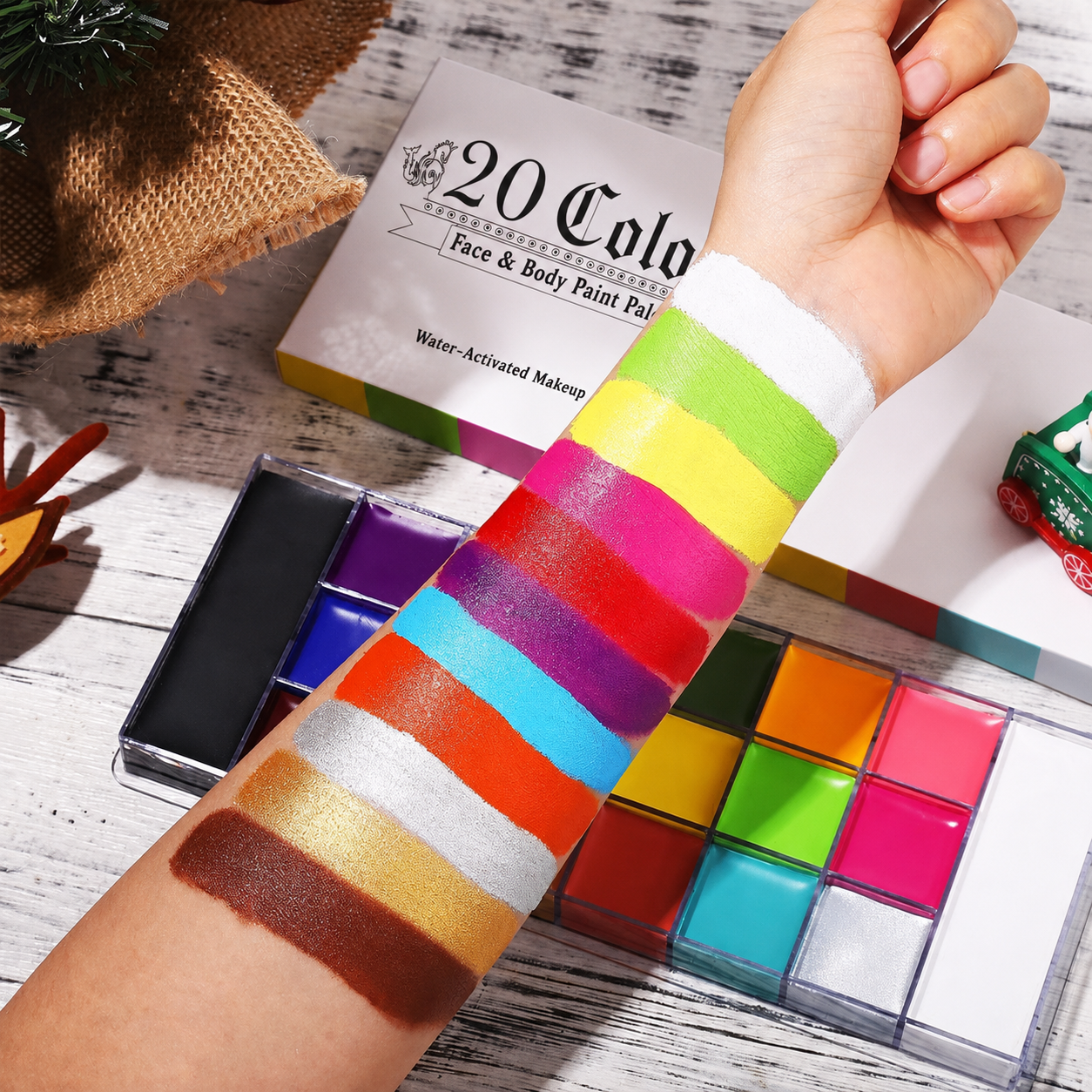 🔥Ultimate 20-Color Halloween Body & Face Paint Palette