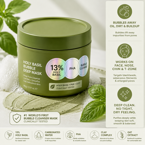 Holy Basil Bubble Deep Mask