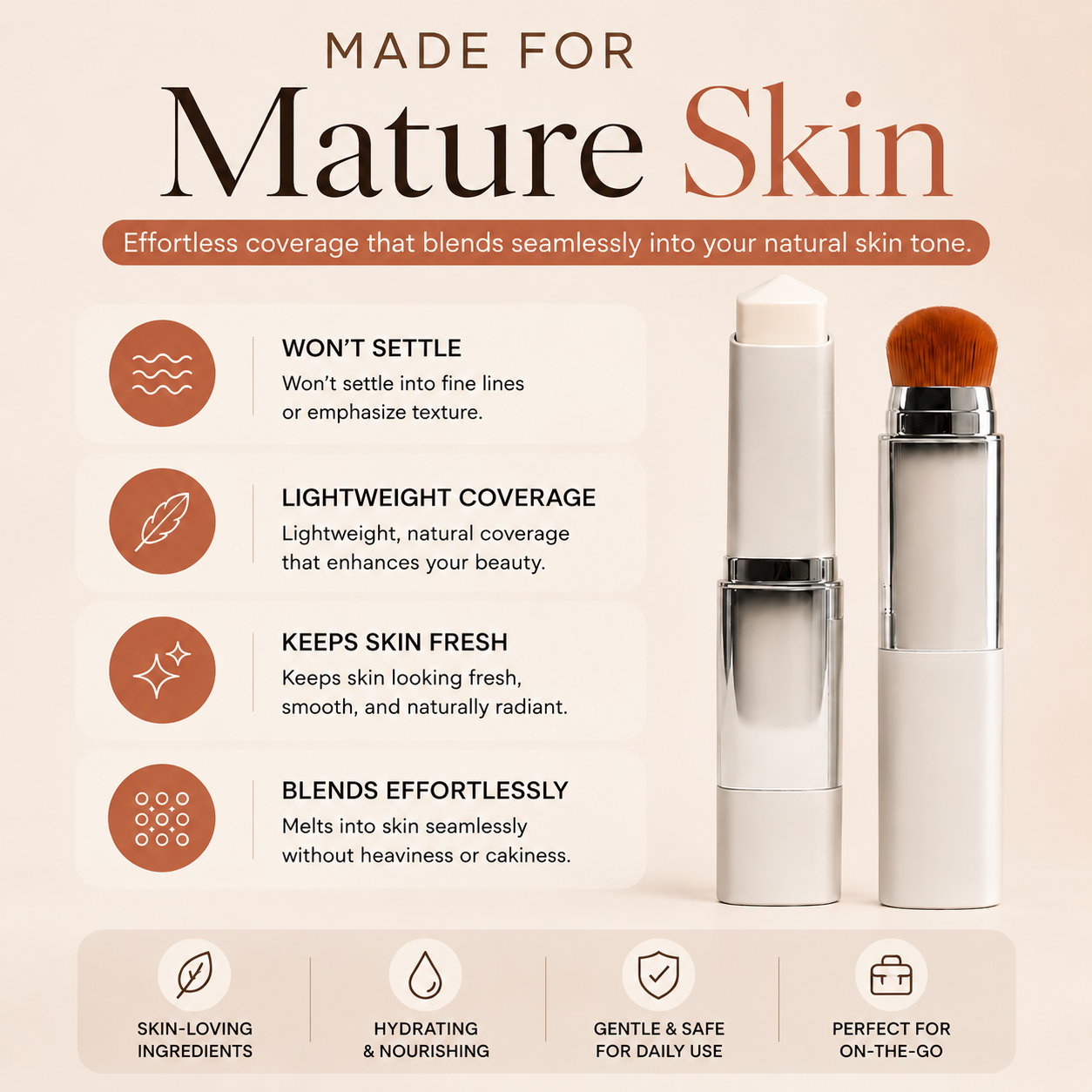 🔥Buy 1 Get 1 FREE ·Color-Changing Foundation Stick