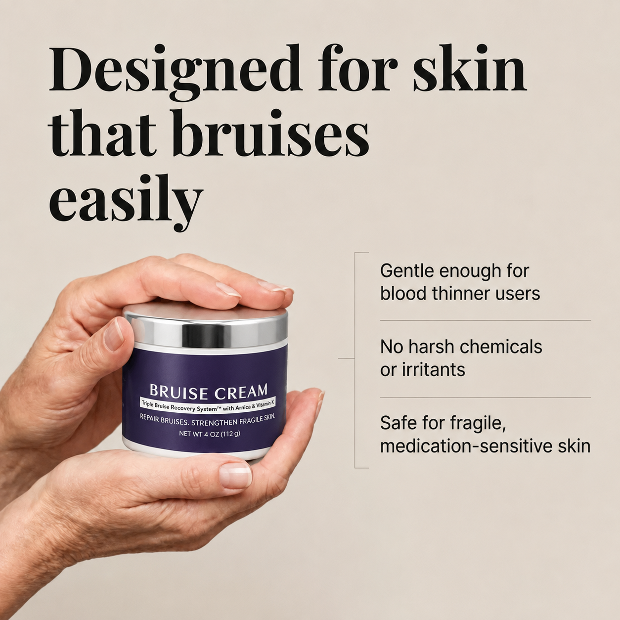 Bruise Repair & Skin-Strengthening Cream – Monthly Subscription Formula for Continuous Skin Recovery