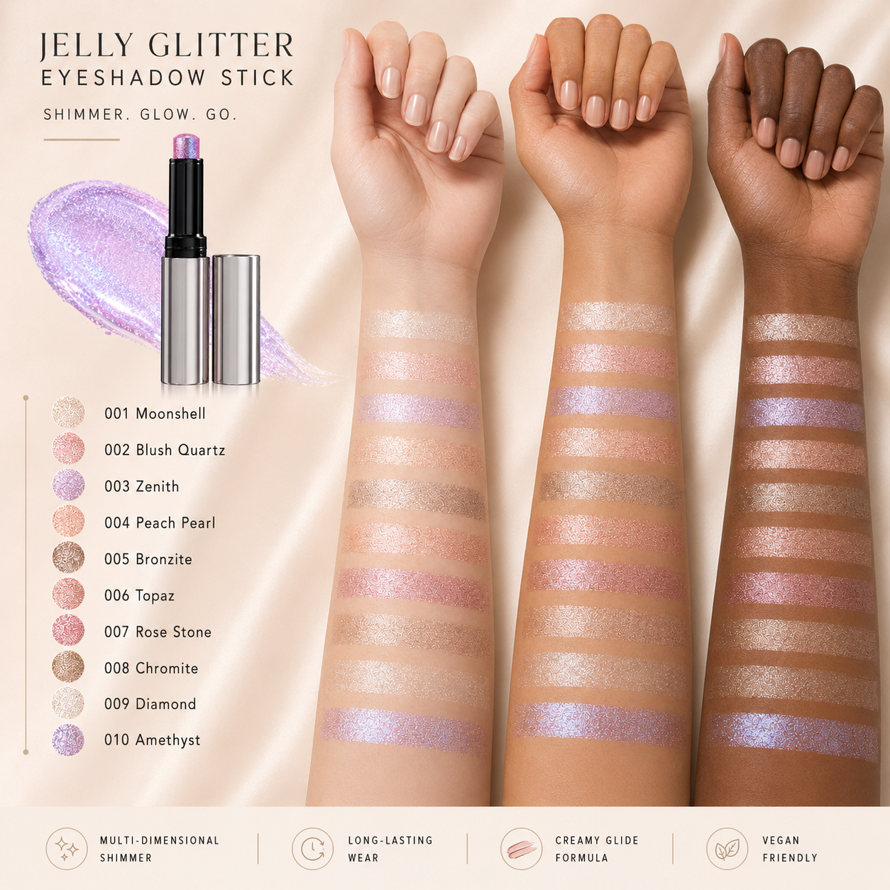 💜BUY 1 GET 1 FREE💜Shimmer Gel Eyeshadow Stick