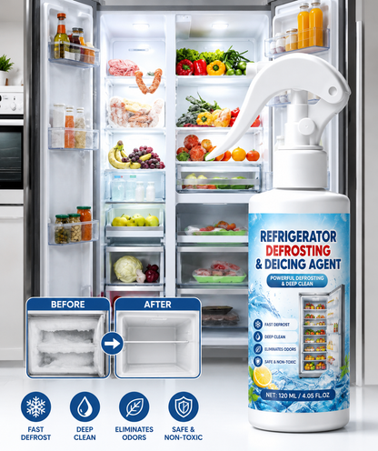 🧊 Buy 2 Get 1 Free | Defrosting Spray for Fridge Freezer 🎁 Includes Free Spatula