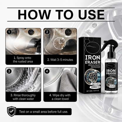 Fast-acting rust removal spray