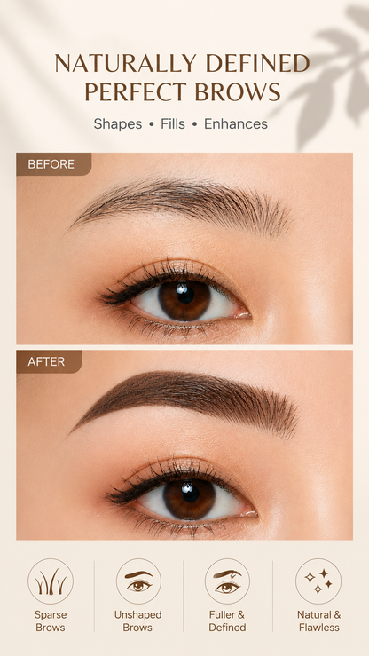 Foxexpro-Four-fork eyebrow pencil, water-resistant and sweat-proof
