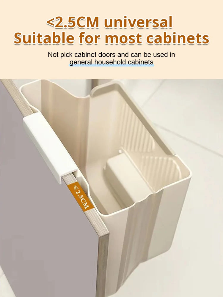 Foldable Hanging Trash Can – Space Saving, Leak Proof & Easy to Clean🧼