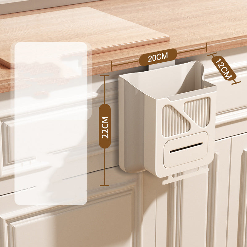 Foldable Hanging Trash Can – Space Saving, Leak Proof & Easy to Clean🧼